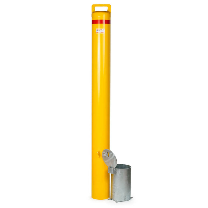 140mm Lockable Bollard with Handle