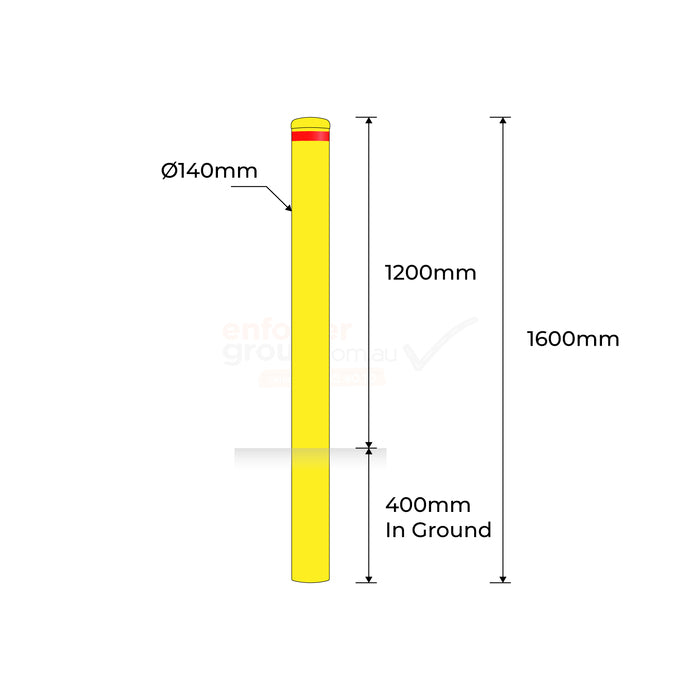140mm In-Ground Bollard