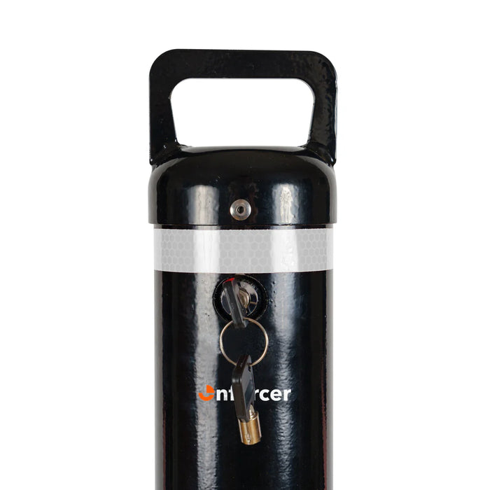 Bollard Removable KeyLock 90mm In Ground - Black