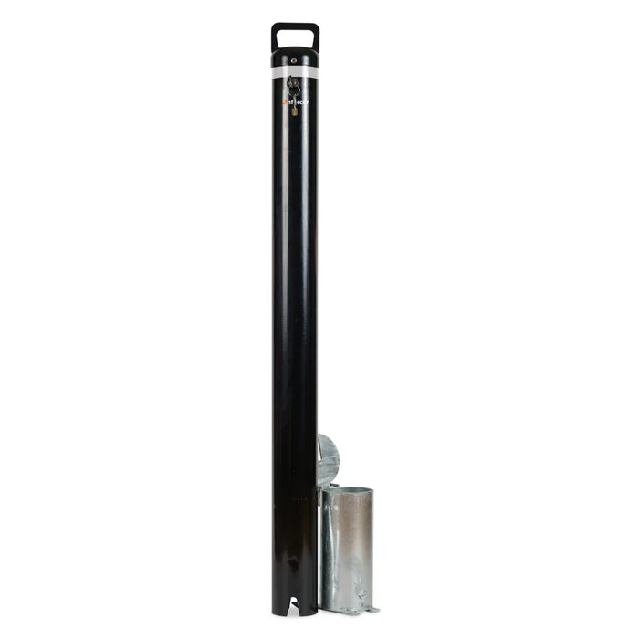 Bollard Removable KeyLock 90mm In Ground - Black