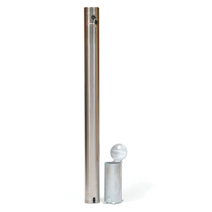Bollard 90mm In-Ground Removable Keylock Stainless Steel 316