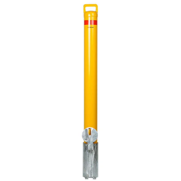 Bollard Removable Padlock 90mm In Ground - Yellow
