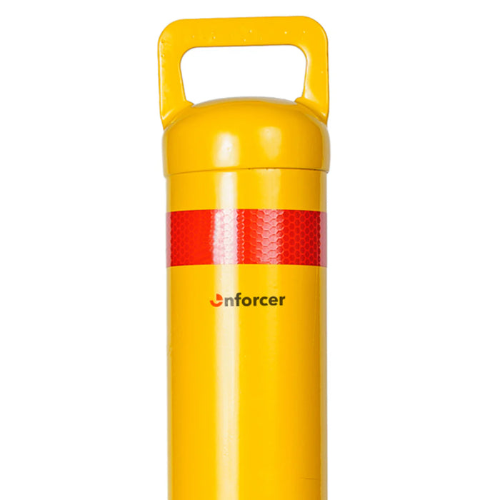 Bollard Removable Padlock 90mm In Ground - Yellow