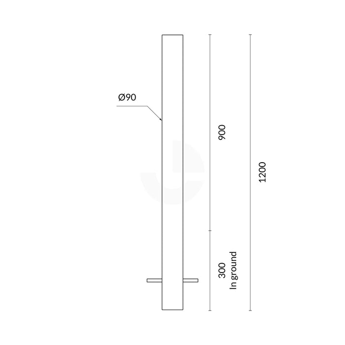 Stainless Steel In-Ground 90mm Bollard