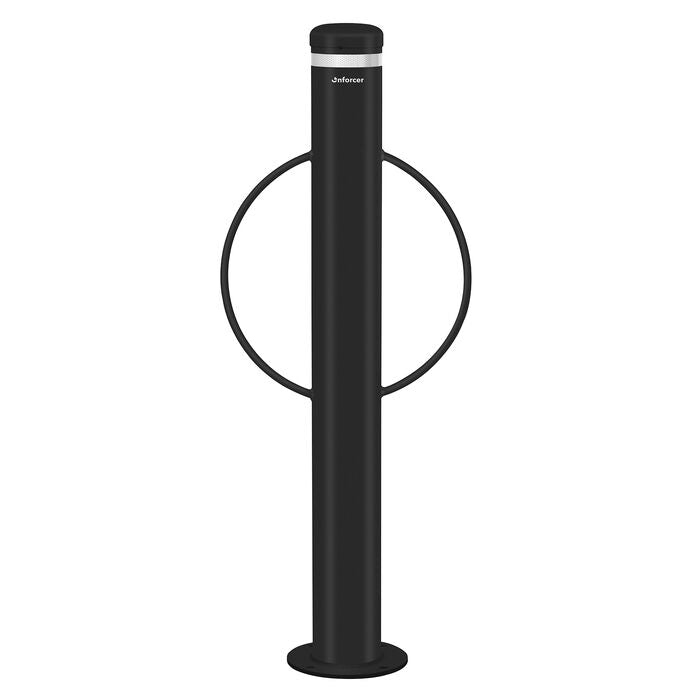 Bollard Bike Rack Surface Mounted Circle - Black