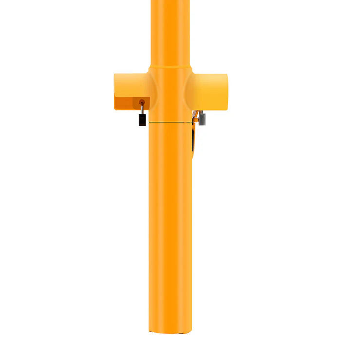 Bollard Heavy-Duty Removable In-Ground Double Lock Shared Zone Yellow