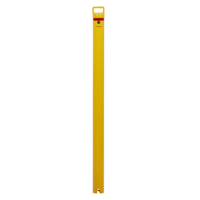 Bollard Heavy Duty Removable KeyLock 90mm In Ground Yellow 1200mm