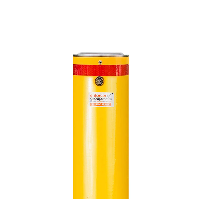 Bollard Premium Removable KeyLock 140mm In Ground - Yellow