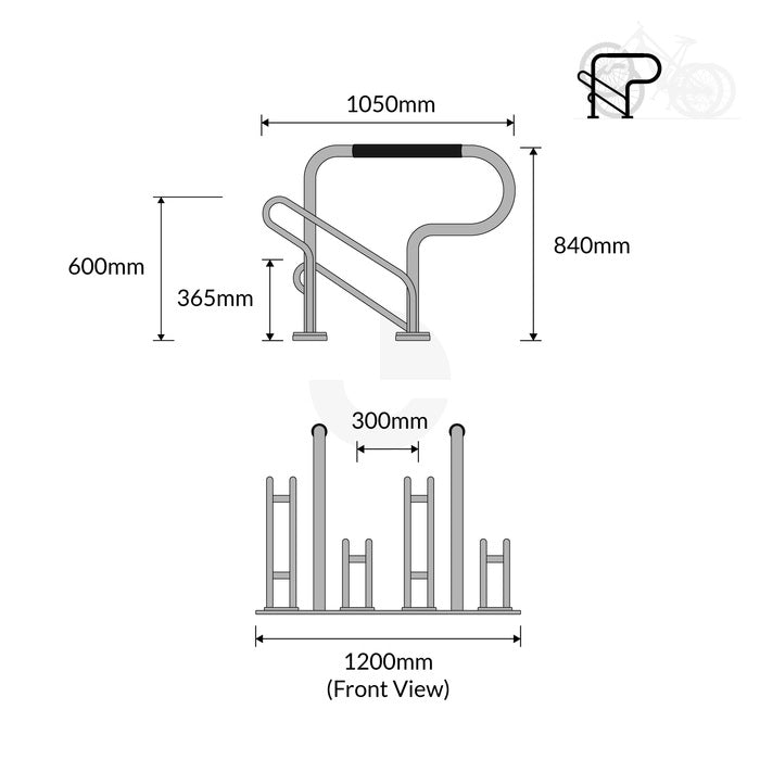P Clips Bike Rack Bike Rack P Style — Car Park Safety Solutions