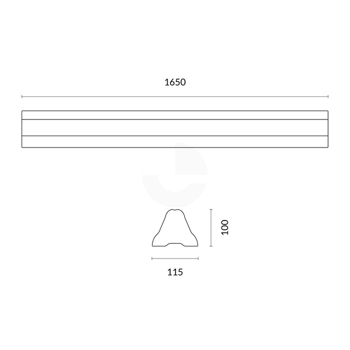 Black Recycled Plastic Wheel Stops